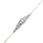 Afbeelding 12 van Witgouden Art-deco armband met diamanten; Ca. 1,29 ct. | 19 cm