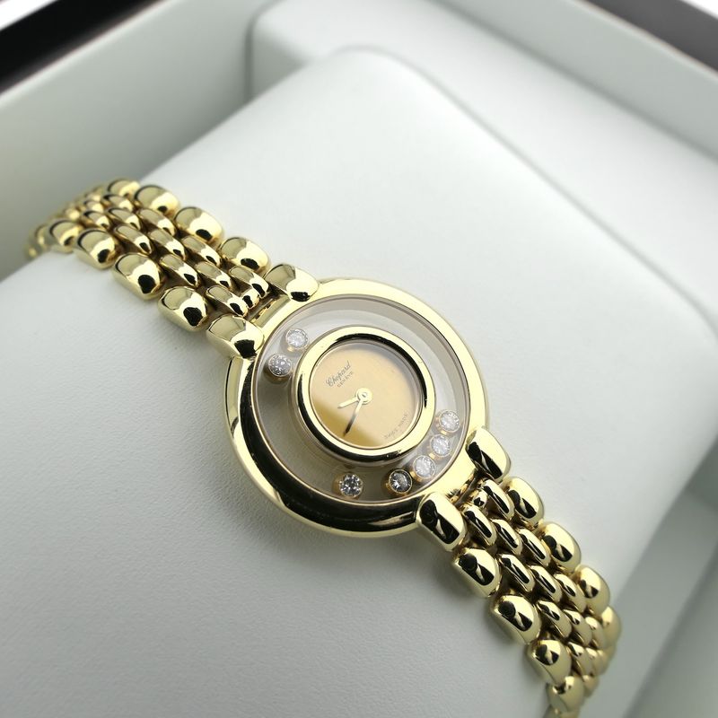 Image 16 of Chopard Happy Diamonds 4101 1; 18k gold women's watch with diamonds