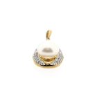 Afbeelding 7 van 9 Karaat hanger met barokparel en diamanten; 0,05 ct.