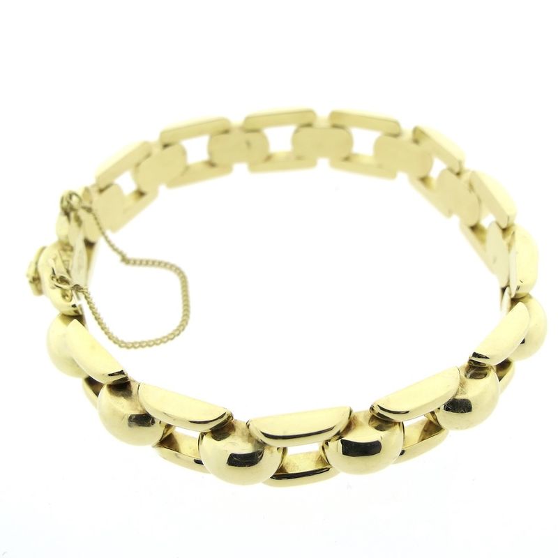 Image 4 of Gold Bismarck link bracelet | 19.5 cm
