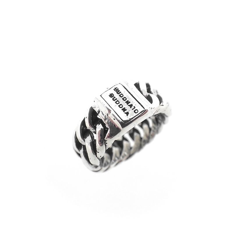 Image 1 of Silver Buddha to Buddha ring chain small