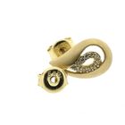 Image 6 of Gold stud earrings with zirconia