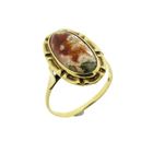 Image 1 of Gold ring with moss agate | Vintage
