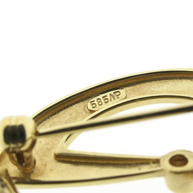 Image 5 of Gold brooch with zirconia