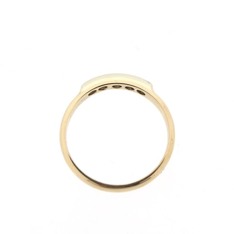Image 5 of Tricolor gold ring with diamonds; 0.20 ct.