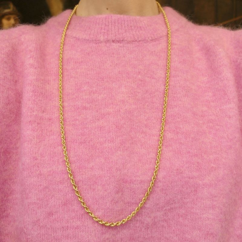 Image 8 of Gold twisted link chain | 40-80 cm
