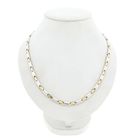Image 1 of Bicolor gold fantasy link necklace; 14 karat; 44 cm