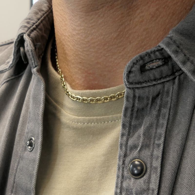 Image 6 of Gold navy link necklace