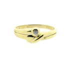 Image 3 of Gold solitaire ring with zirconia