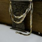 Image 2 of Two-tone gold braided link chain