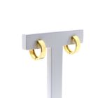 Image 5 of Gold hinged hoop earrings; Ø 14.5 mm