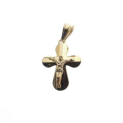 Image 1 of Gold pendant of cross with corpus