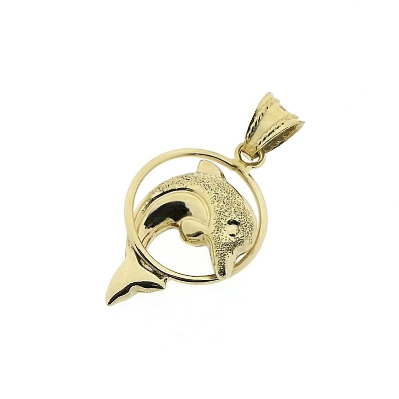 Image 6 of Golden dolphin pendant