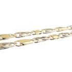 Image 4 of Two-tone gold Figaro link chain