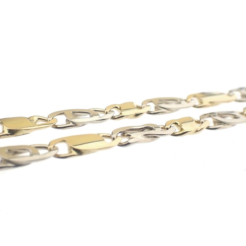 Image 4 of Two-tone gold Figaro link chain