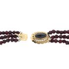 Image 6 of Antique garnet bead necklace with gold decorative clasp | 62 cm