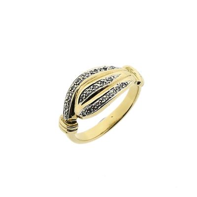 Gold ring with diamonds; 0.105 ct. Image 1 of Gold ring with diamonds; 0.105 ct.