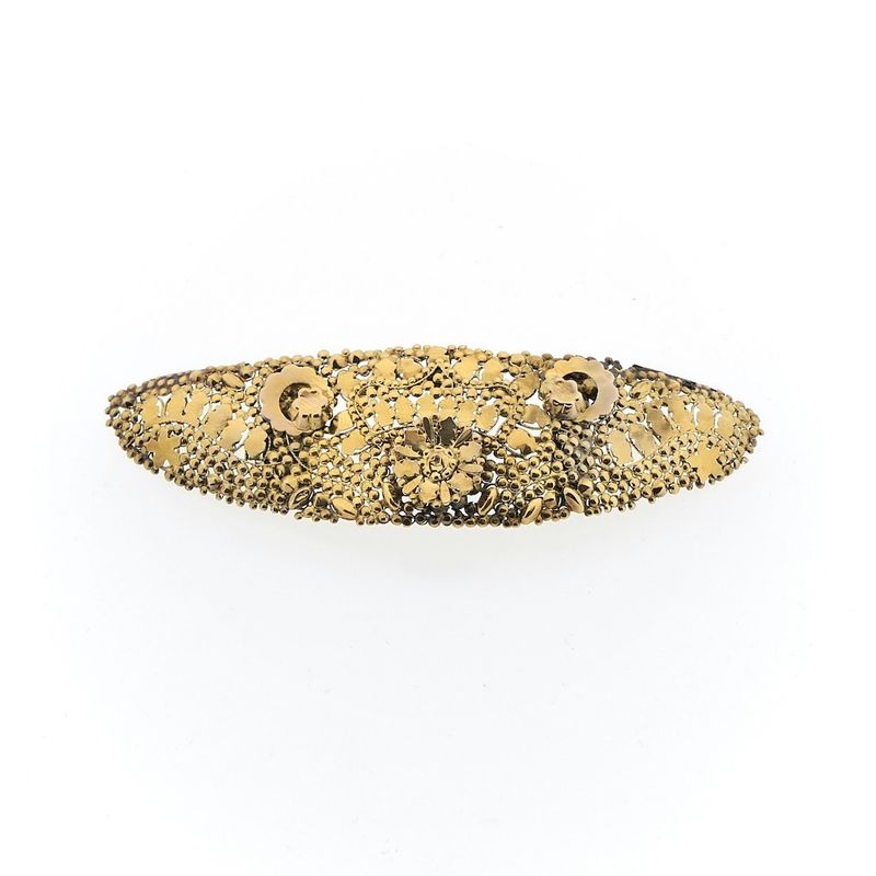 Image 1 of Antique gold brooch with floral design