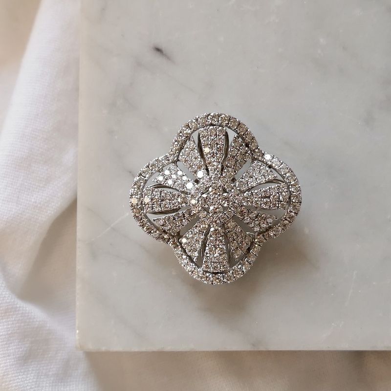 Image 2 of 18K white gold pendant with 1.40 ct. diamonds | Vintage
