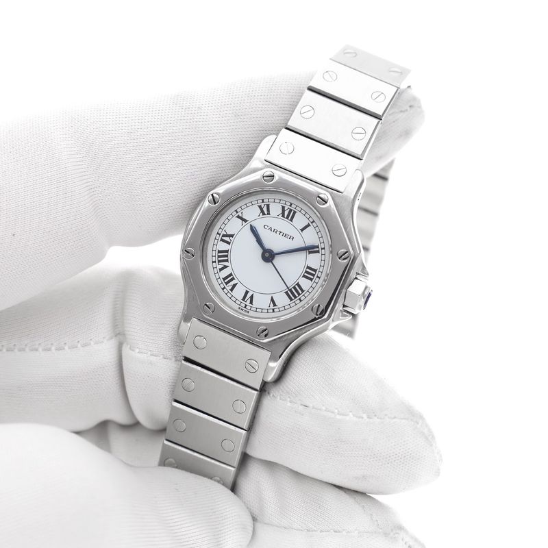 Image 12 of Cartier Santos Octagon Automatic 0906; Vintage ladies watch