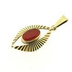 Image 9 of Vintage gold pendant with carnelian.