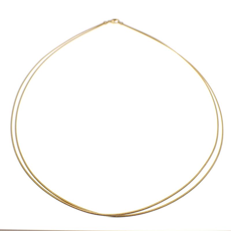 Image 5 of 18-karat gold omega necklace; double | 50 cm