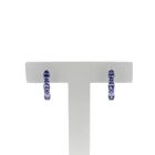 Image 5 of White gold stud earrings with tanzanite