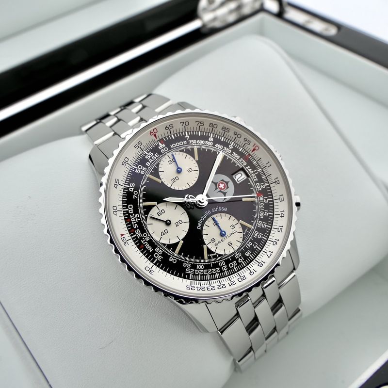 Image 15 of Breitling Old Navitimer II 'Patrouille Suisse' Limited Edition A13022; Chronograph men's watch