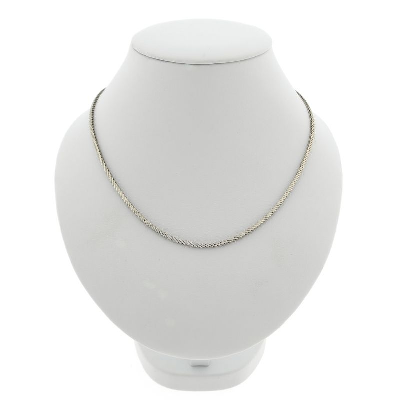 Image 1 of White gold herringbone link chain