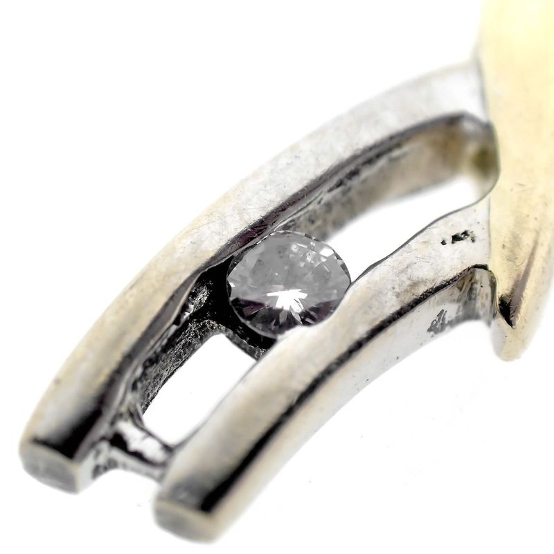 Image 3 of Two-tone fantasy pendant with diamond | 0.03 ct.