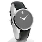 Image 3 of Movado Museum Classic; Steel women's watch with black dial; 0607583