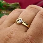 Afbeelding 4 van Gouden ring met diamanten; 0,015 ct. 