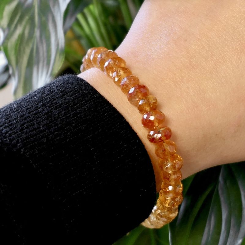 Image 7 of 9 carat citrine bead bracelet | 20 cm