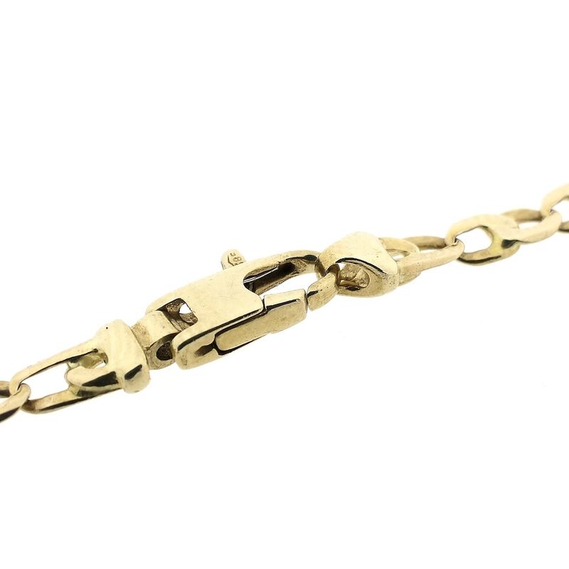 Image 4 of Two-tone gold navy link chain with diamonds