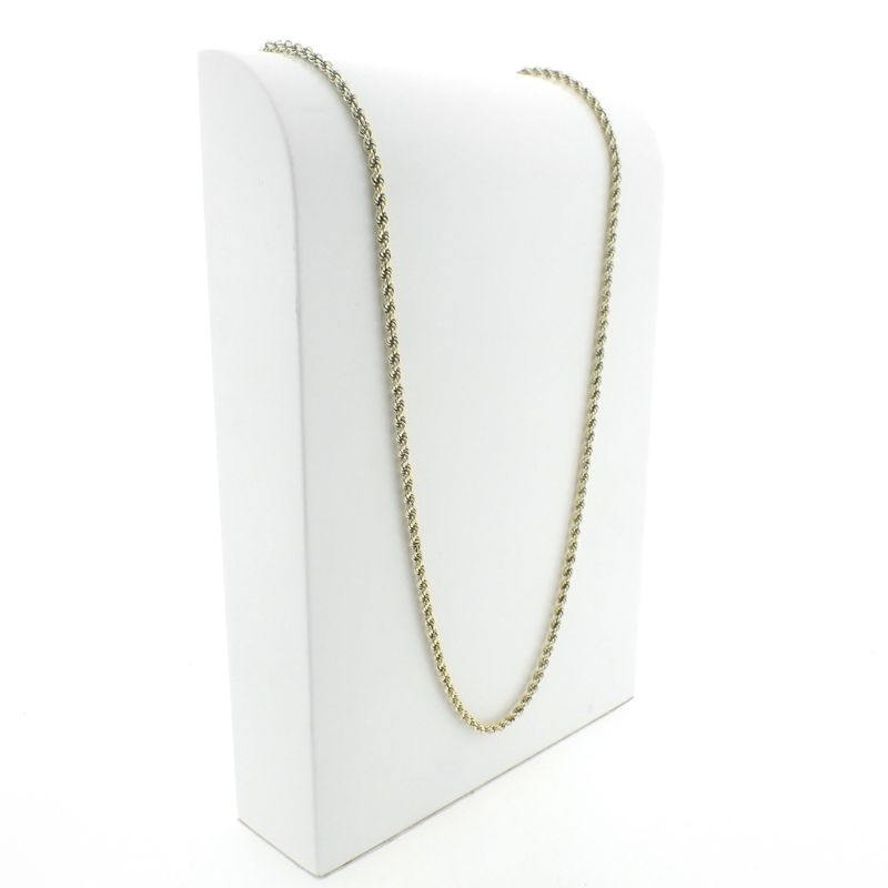 Image 3 of Gold long twisted link necklace | 72 cm
