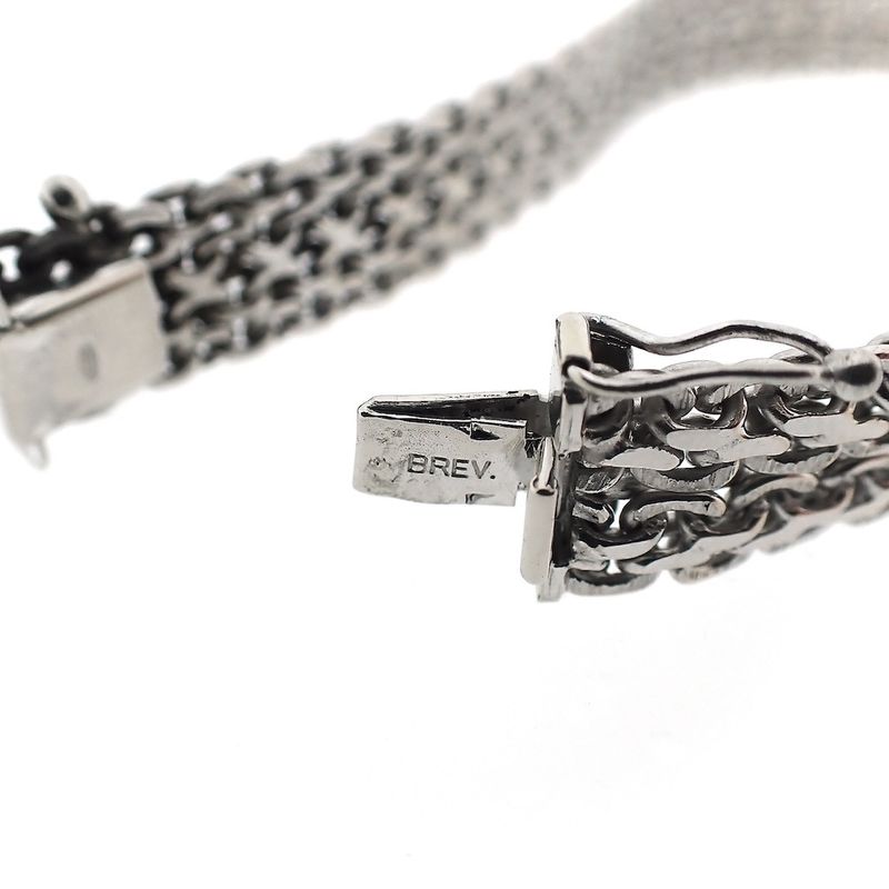 Image 6 of White gold French gourmet link bracelet