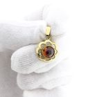Image 11 of 14 Karat Gold Garnet Pendant
