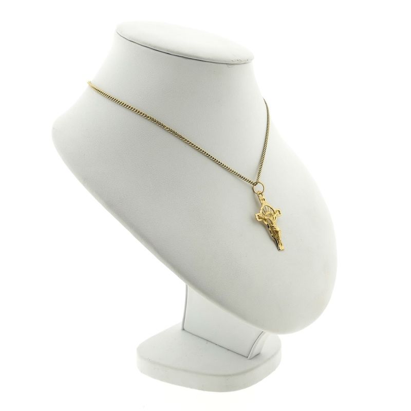 Image 6 of Gold cross pendant with corpus