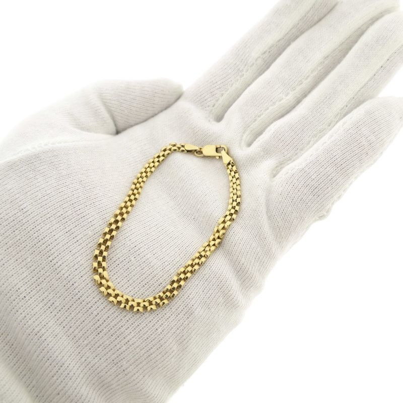 Image 9 of Gold Bismarck link bracelet | 18.5 cm