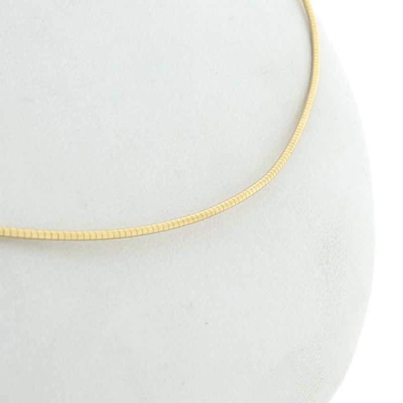 Image 3 of Gold round omega link necklace