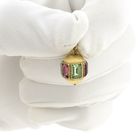 Image 12 of 18 ct. Gold Oriental pendant with colored zirconias