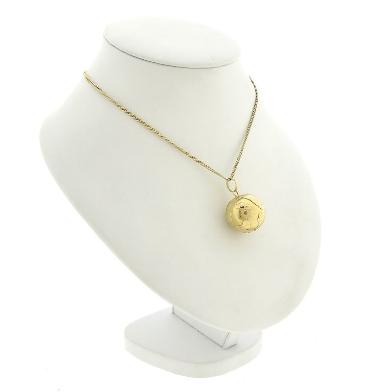 Image 8 of Two-tone gold globe pendant