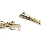 Image 10 of Gold herringbone link bracelet with diamonds; 0.28 ct.