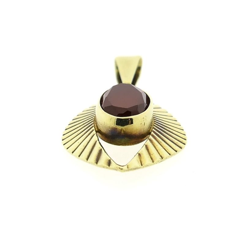 Image 3 of Vintage gold pendant with carnelian.