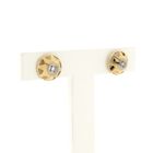 Image 3 of Gold stud earrings with diamond; 0.04 ct.