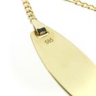 Image 3 of Gold Figaro link bracelet with engraving plate | 15 cm