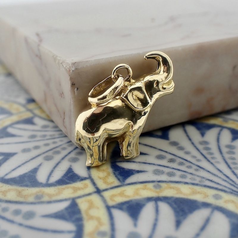 Image 2 of 18K Gold Elephant Pendant