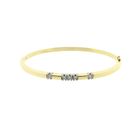 Image 1 of Gold slave bracelet with diamonds; Size M/L