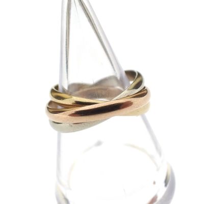 Image 1 of 18 ct. Tricolor gold trinity ring