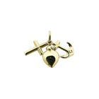Image 1 of Gold pendant; Faith, hope, and love